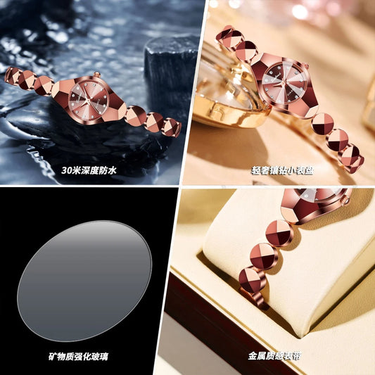 BINBOND 220 Women's Watch Waterproof High End Exquisite Bracelet Fashion Ins Style Light Luxury Quartz Watches for Woman ЧаŃŃ