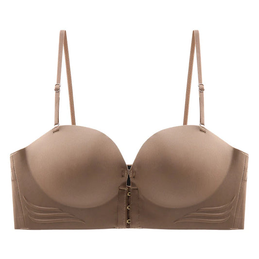FINETOO Front Closure Sexy Push Up Bra Women Invisible Bras Underwear Lingerie For Female Brassiere Strapless Seamless Bralette