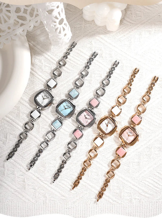 Women Bracelet Watch Light Luxury Creative Irregular Diamond shaped Watches Ladies Premium Exquisite Gem Quartz Wristwatch Gift