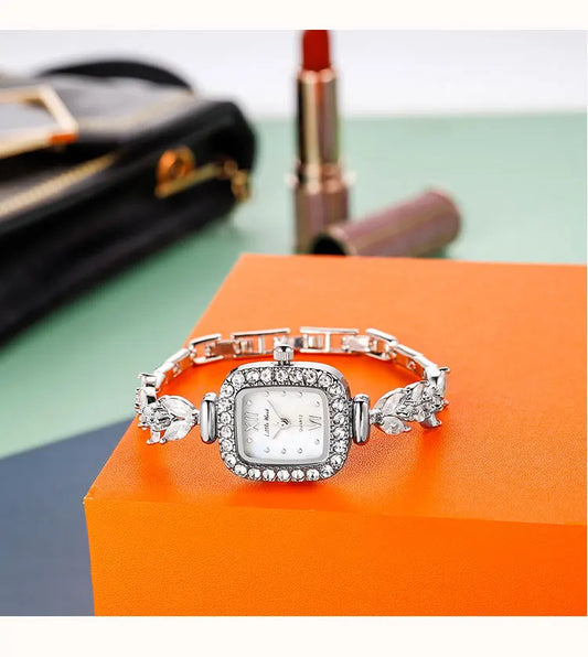 UTHAI L76 Women's Watch Light Luxury Diamond Korean Version Mermaid Bracelet Waterproof Female's Sugar Fashion Quartz Watches