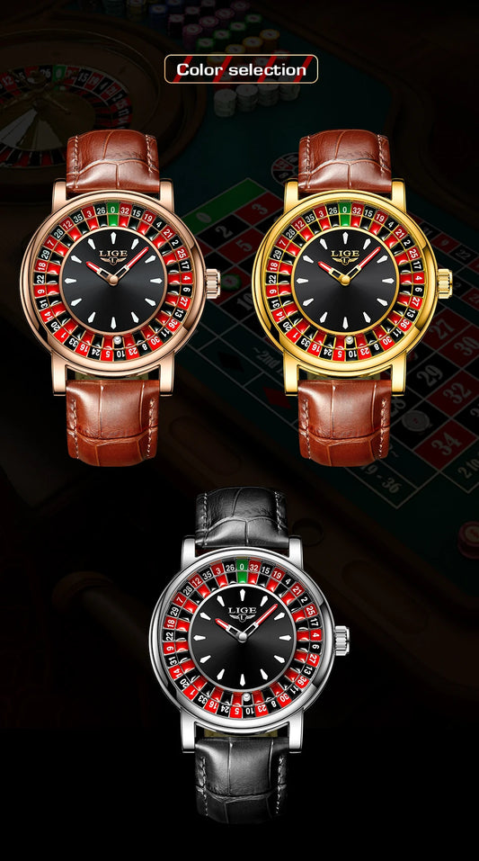 LIGE Business Watch Men Top Brand Luxury Creative Dial Design Watch For Men Military Sport Waterproof Men's Quartz Wristwatch