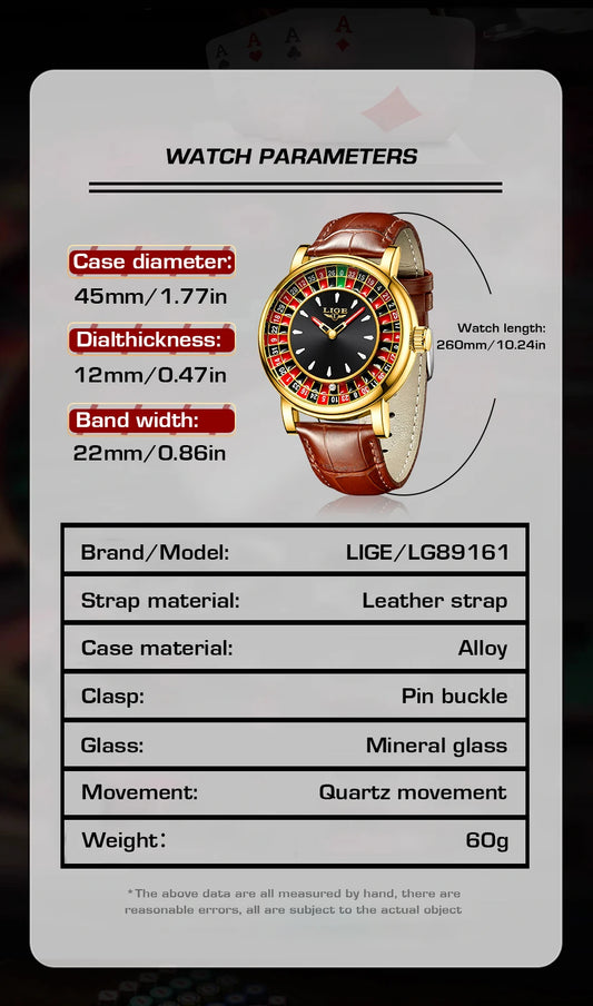 LIGE Business Watch Men Top Brand Luxury Creative Dial Design Watch For Men Military Sport Waterproof Men's Quartz Wristwatch