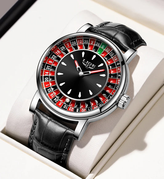 LIGE Business Watch Men Top Brand Luxury Creative Dial Design Watch For Men Military Sport Waterproof Men's Quartz Wristwatch