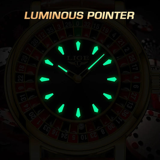 LIGE Business Watch Men Top Brand Luxury Creative Dial Design Watch For Men Military Sport Waterproof Men's Quartz Wristwatch