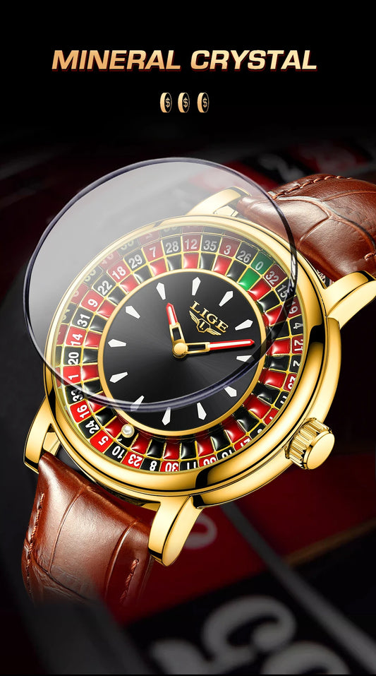 LIGE Business Watch Men Top Brand Luxury Creative Dial Design Watch For Men Military Sport Waterproof Men's Quartz Wristwatch