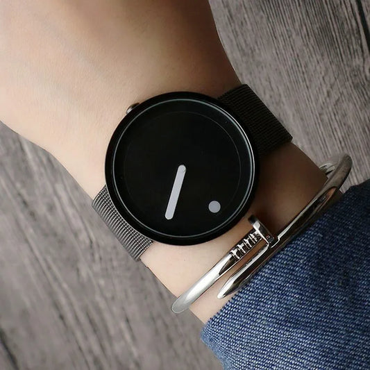 Men's Watch Korean Edition Student Simple New Concept Watch Trendy Male Trendy Women's Versatile Belt Fashion Quartz Watch