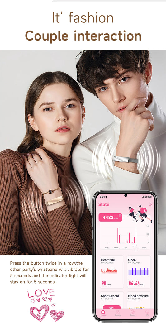 LIGE New Lady Smart Bracelet For Gifts Real Time Heart Rate Call Reminder Waterproof Multi-sport Mode Couple Wristband Health