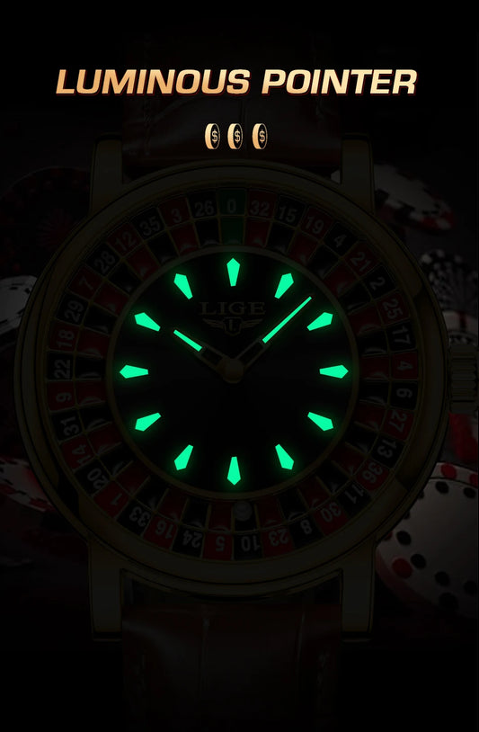LIGE Business Watch Men Top Brand Luxury Creative Dial Design Watch For Men Military Sport Waterproof Men's Quartz Wristwatch