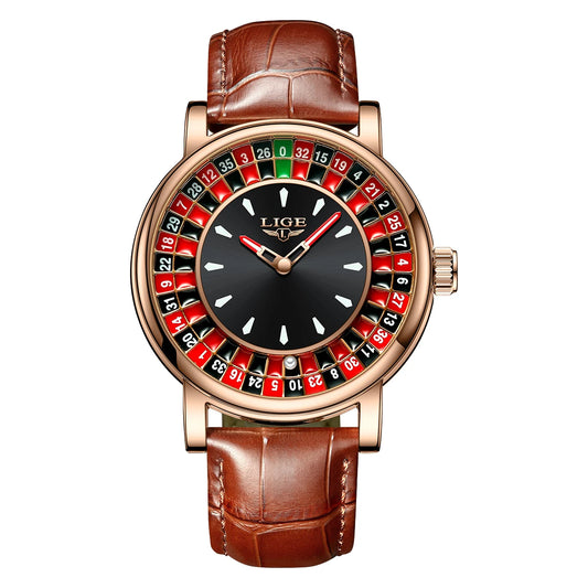 LIGE Business Watch Men Top Brand Luxury Creative Dial Design Watch For Men Military Sport Waterproof Men's Quartz Wristwatch