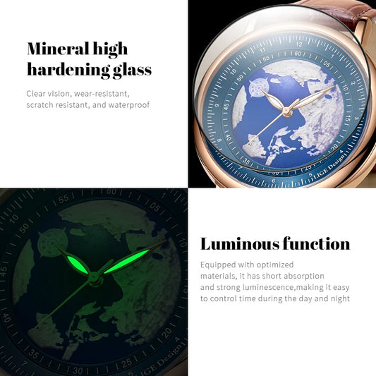 LIGE 2023 Top Luxury Brand Quartz Watch Men Leather Strap Military Watches 30ATM Waterproof Wristwatch Relogio Masculino 2023